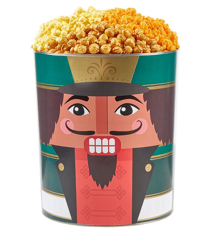 Nutcracker Cheer 6 1/2 Gallon 3 Flavor Popcorn Tin